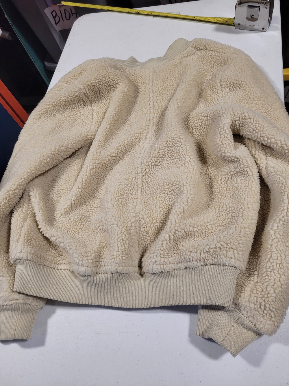 Old Navy Cream Sherpa Zip Bomber Jacket - Picture 3 of 4